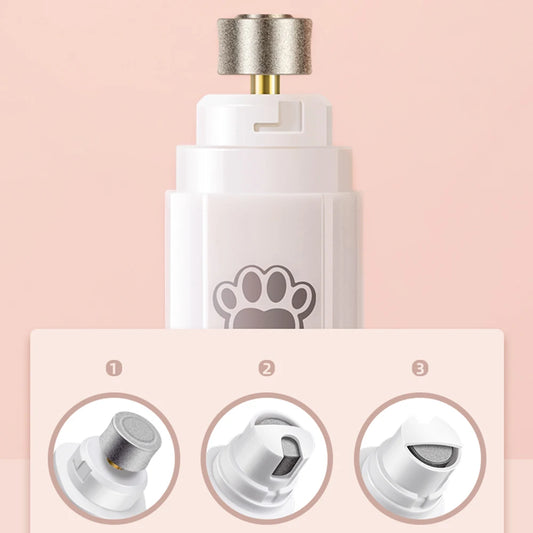 Electric cat and dog Nail Grinder with Polisher Wheel and LED