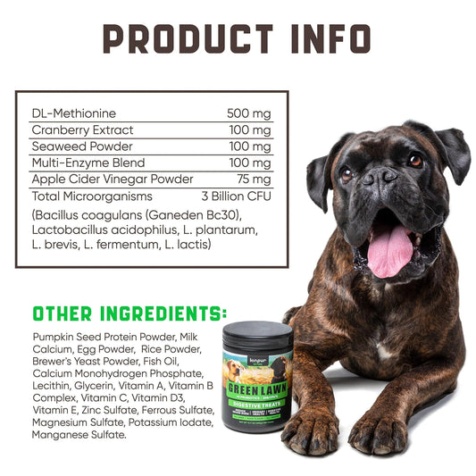 Dogs Green Lawn Chews - healthy gut and Urine