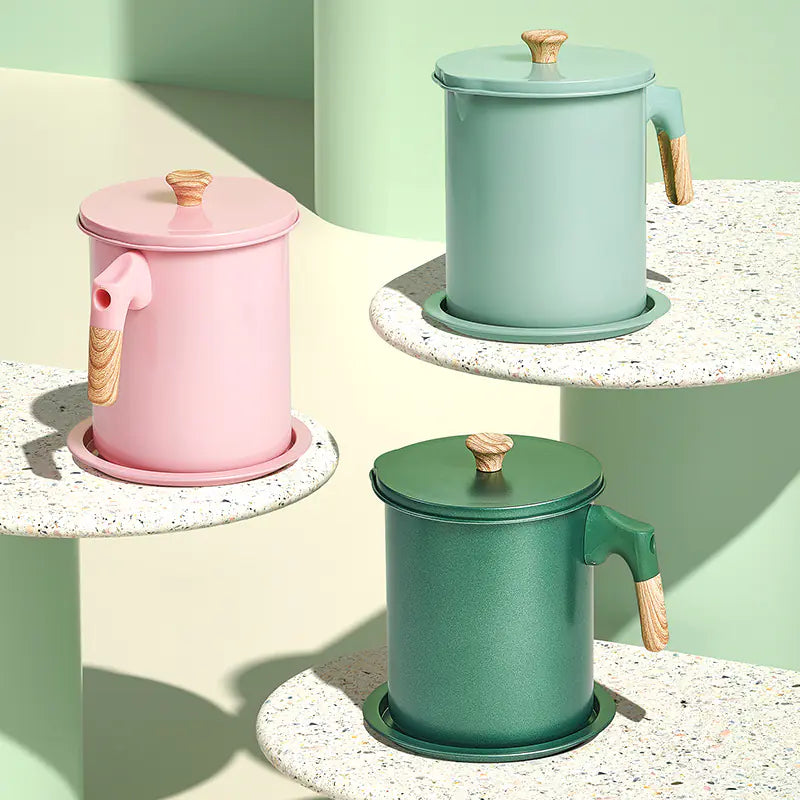 Japanese Oil Filter Pot for Kitchen Storage