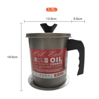 Japanese Oil Filter Pot for Kitchen Storage