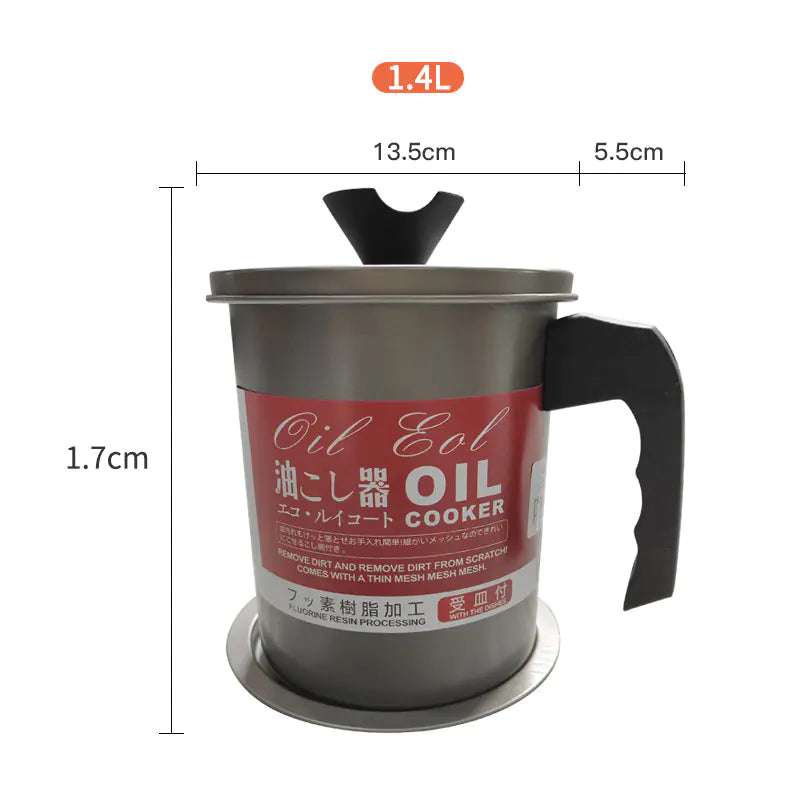 Japanese Oil Filter Pot for Kitchen Storage