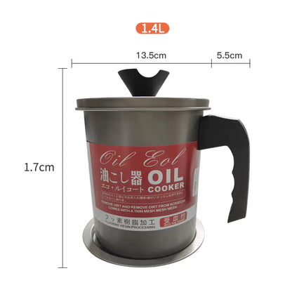 Japanese Oil Filter Pot for Kitchen Storage