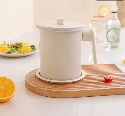 Japanese Oil Filter Pot for Kitchen Storage
